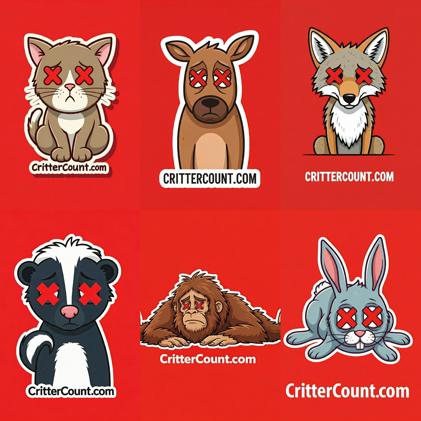 12 PCS Critter Count Sticker Pack